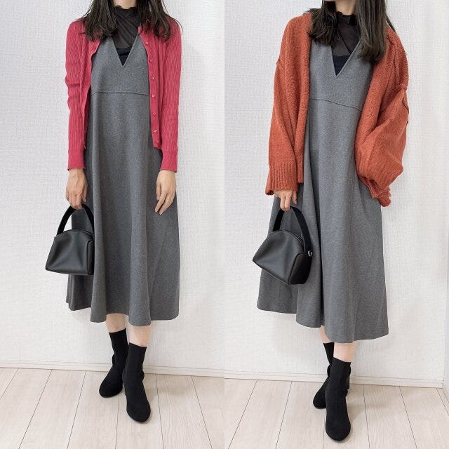 ユニクロ ジャンパースカート ユニクロ ジャンパースカート カーディガンコーデ