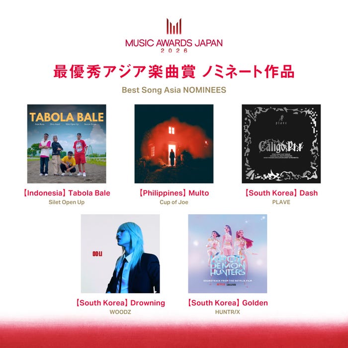 最優秀アジア楽曲賞(提供写真)
