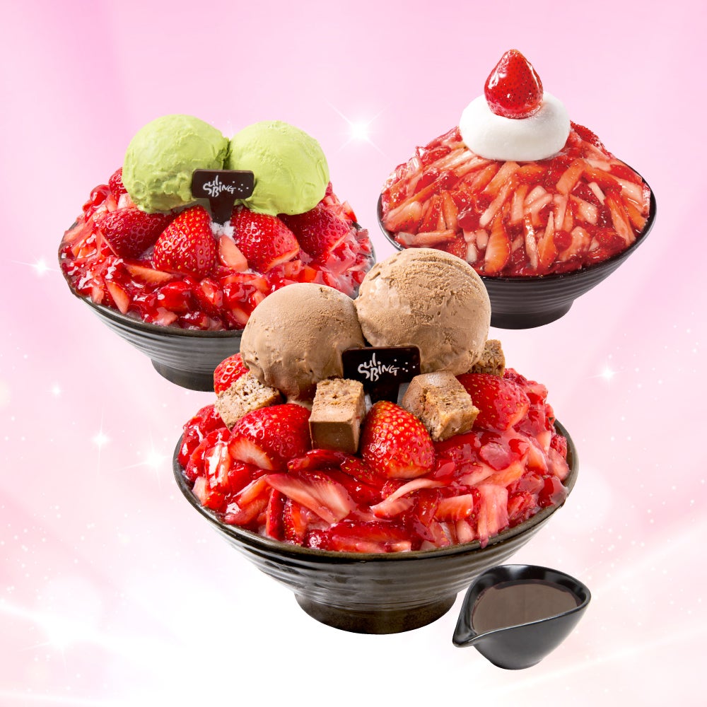 「生いちごソルビン」、「抹茶いちごソルビン」、「いちごチョコソルビン」／画像提供：ソルビン