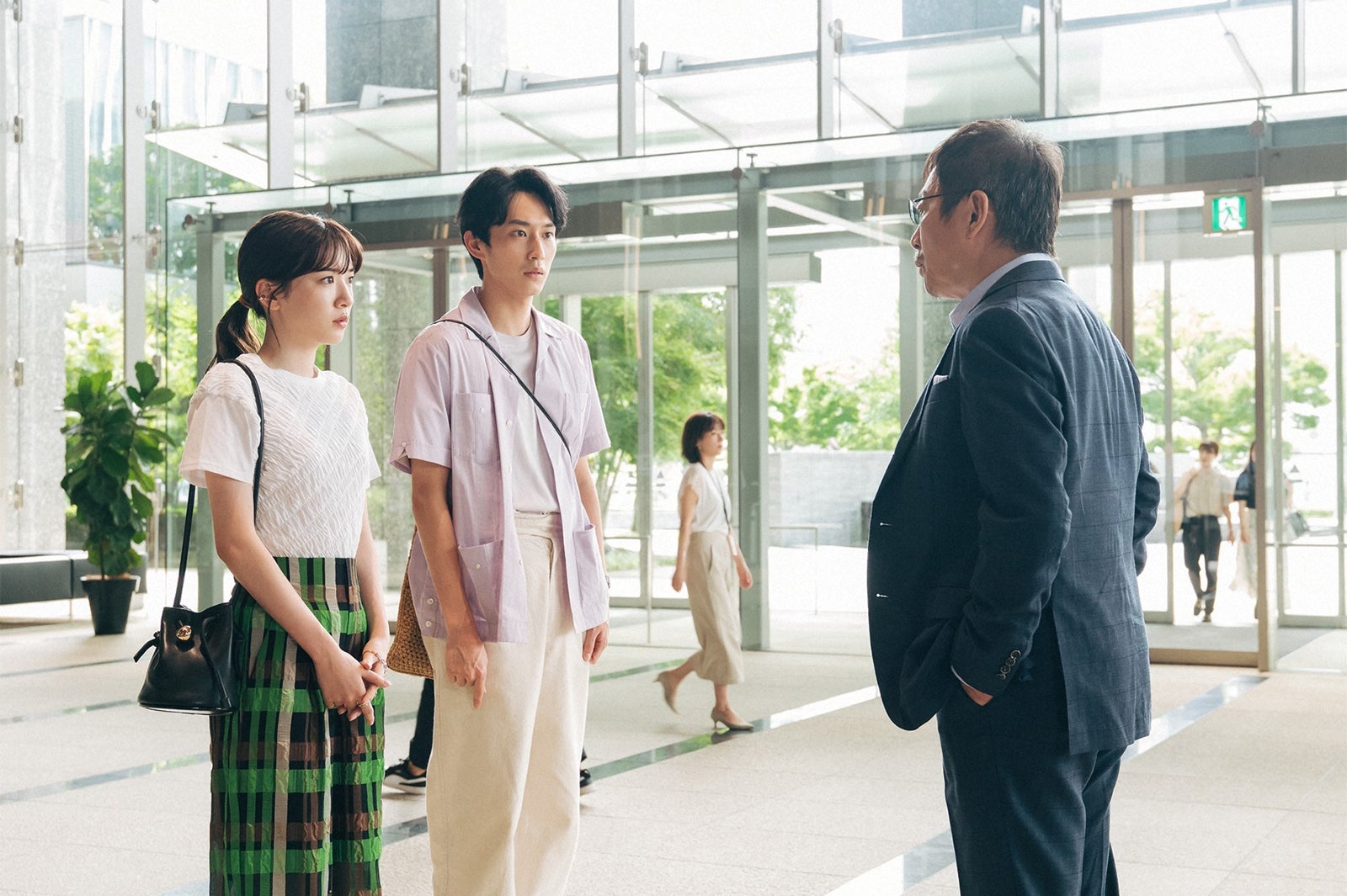 永野芽郁、杉野遥亮、松尾貴史／「ユニコーンに乗って」第8話より（C）TBS