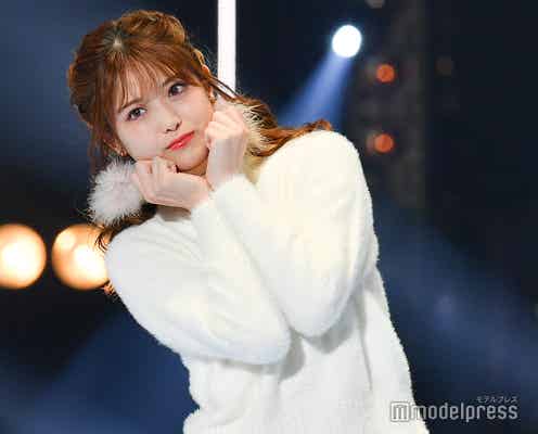 乃木坂46松村沙友理、カラコン&ふわふわニットで甘めガーリー<TGC2019A/W>