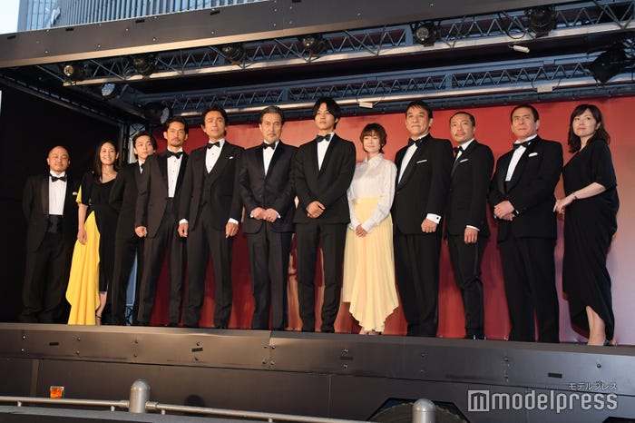 白石和彌監督、阿部純子、中村倫也、竹野内豊、江口洋介、役所広司、松坂桃李、真木よう子、ピエール瀧、音尾琢真、伊吹吾郎、柚月裕子(原作者)(C)モデルプレス