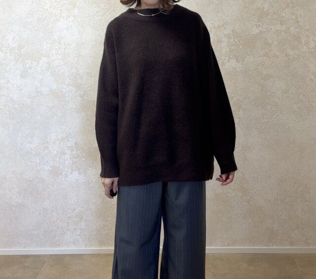 GUパフニットオーバーサイズチュニックQ　Mサイズ丈感