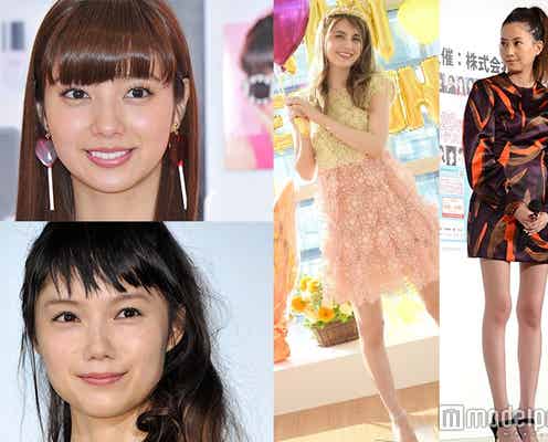 新川優愛の艶ストレートヘア、マギーのモテ系ペールトーン、河北麻友子のタッキーコーデ、宮崎あおいのブルーメイク<注目のファッション&ヘアメイク>