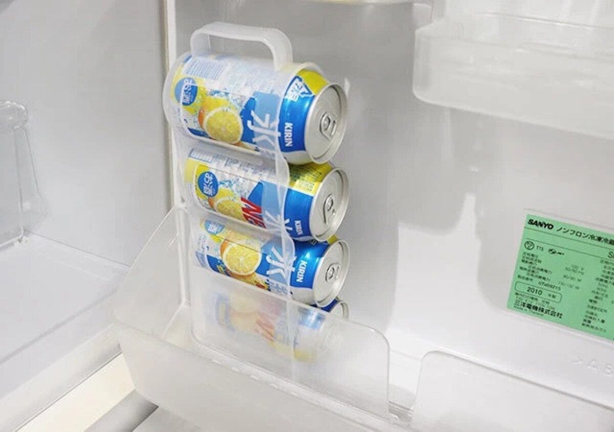 ダイソー　缶ストッカー　使用例　縦置き