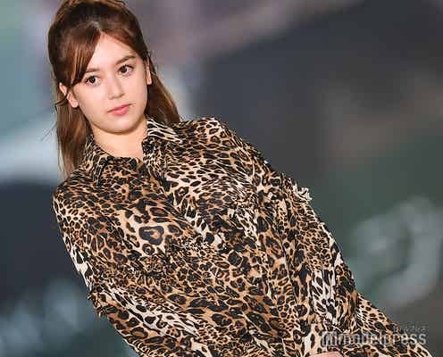 元AKB48“伝説の美少女”奥真奈美、ヒョウ柄ワンピで大人モード<関コレ2018A/W>