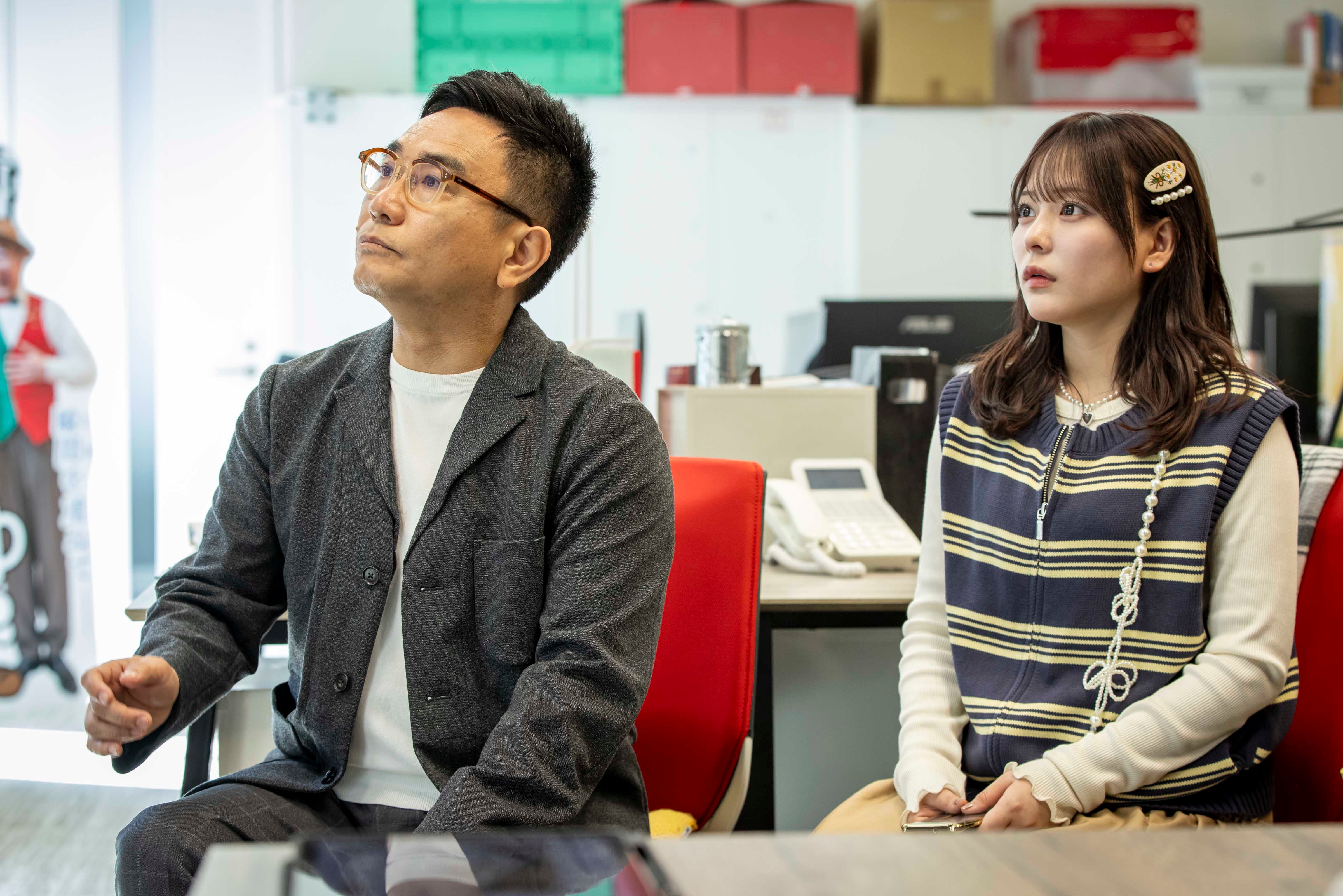 八嶋智人、齊藤なぎさ「パラレル夫婦 死んだ“僕と妻”の真実」（C）カンテレ