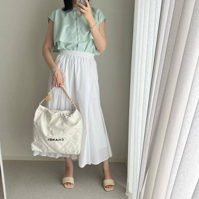 グリーンストライプシャツ