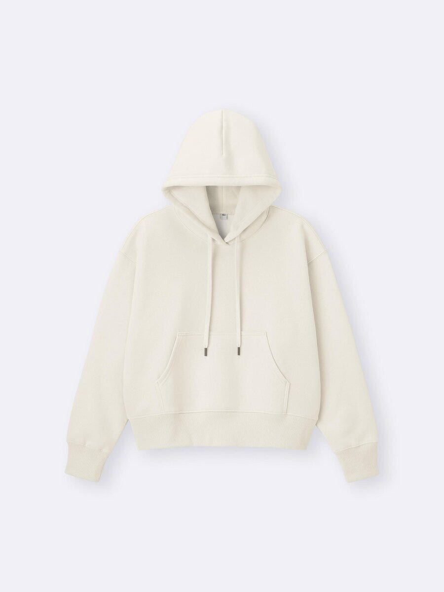 2026gu春大人女性おすすめヘビーウェイトスウェットショートパーカ