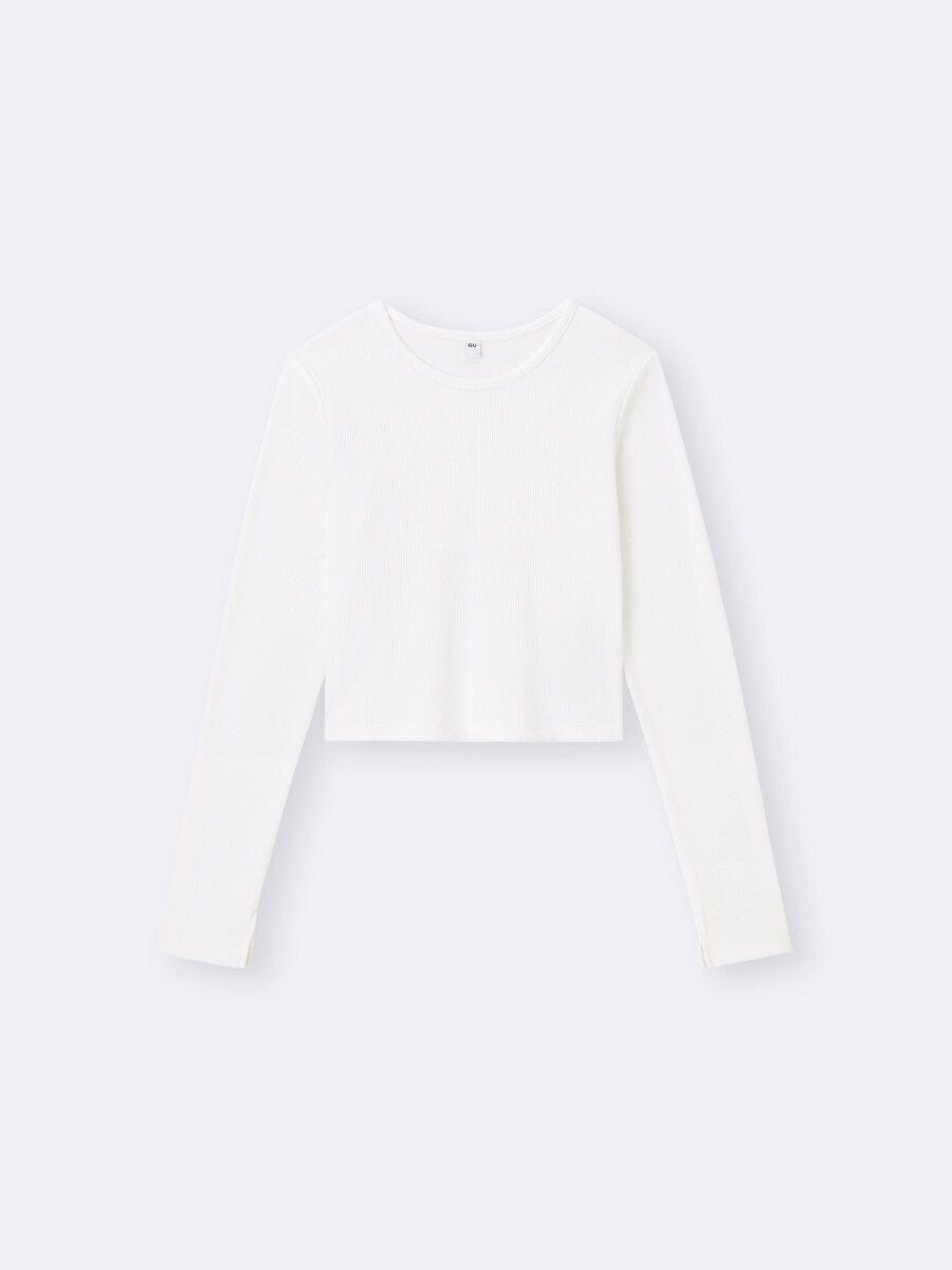 GUのリブクロップドT