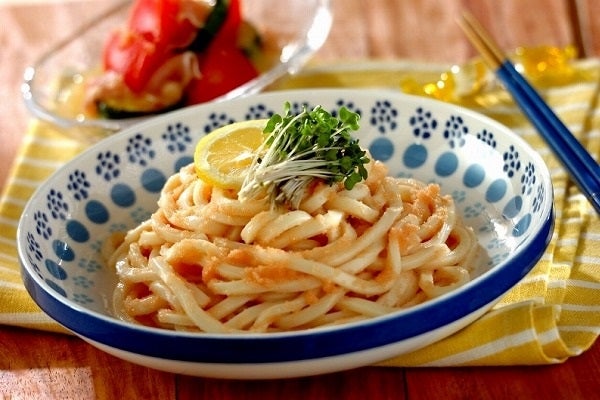 明太子マヨうどんの献立