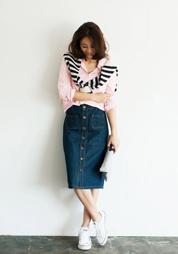 綿ブロードベーシックシャツ「STYLEST」2,850円（税込）／画像提供：STYLEST