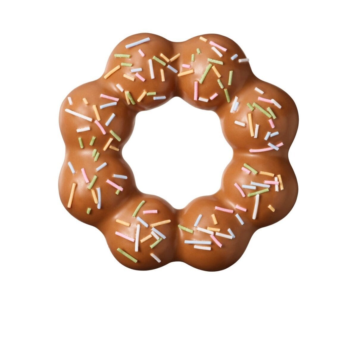 焦がしキャラメル風味チョコとカラーシュガーがトッピングされたポンデリース