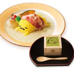ぐでホワイトカレー+宇治抹茶のティラミス 1,400円 (C)2013,2019 SANRIO CO.,LTD.APPROVAL NO.S594200