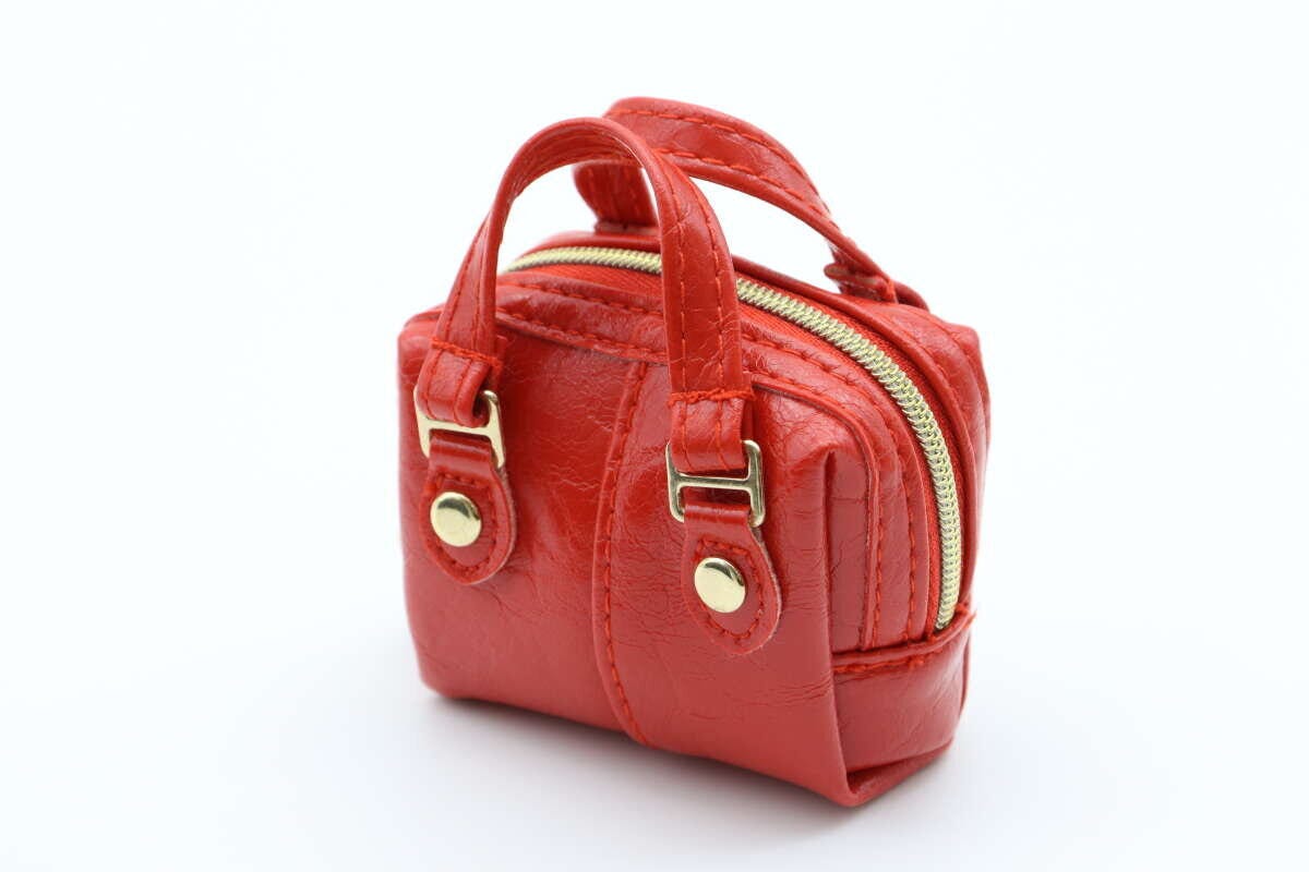 チャーム付エコバッグ（ボストン風、RD）