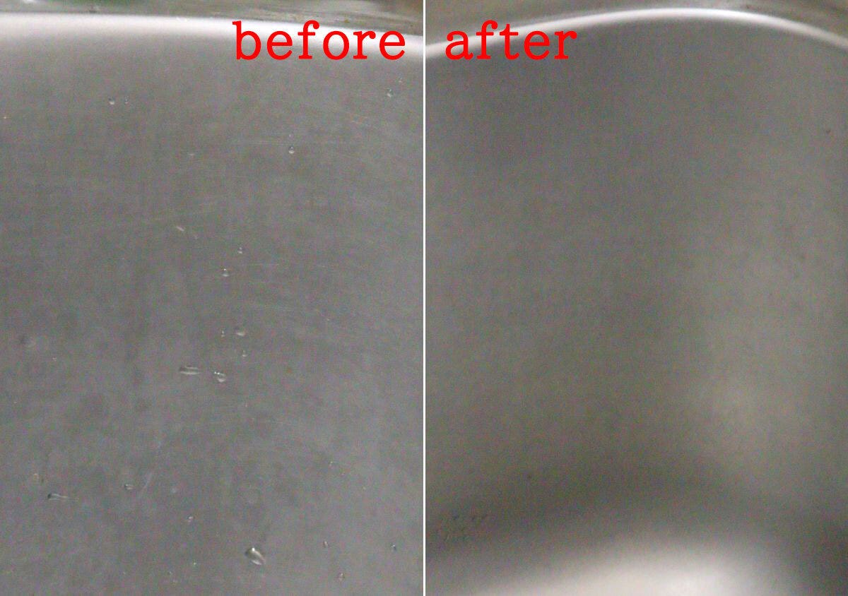ダイソー シンクお掃除シート+メラミン(落ち落ちV) ダイソーのシンクお掃除シート+メラミン(落ち落ちV)を使ったビフォーアフター