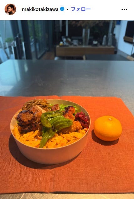 滝沢眞規子Instagramより