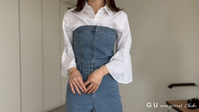 GU　新作　サロペット