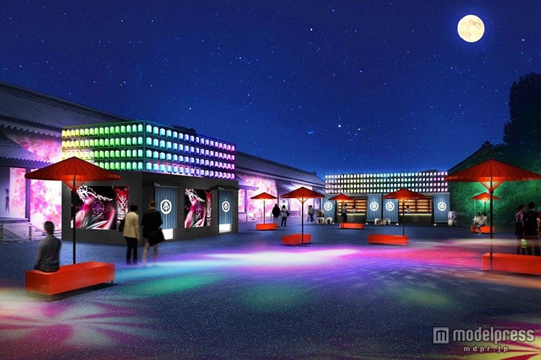 夜祭りを連想させる、台所前庭イメージ