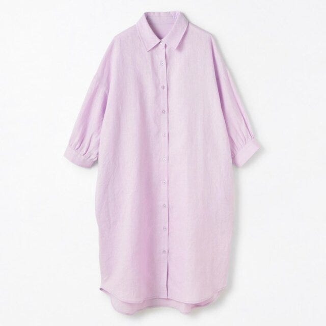 しまむら　ワンピース　シャツワンピース