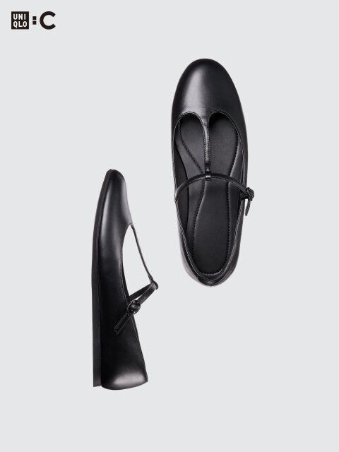 2025ユニクロ値下げ冬Tストラップバレエシューズ