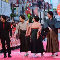 （左から）小泉徳宏監督、矢本悠馬、上白石萌音、森永悠希（C）モデルプレス