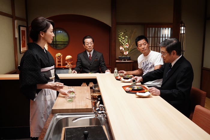 森口瑤子、水谷豊、寺脇康文、石坂浩二「相棒season22」第2話より(C)テレビ朝日