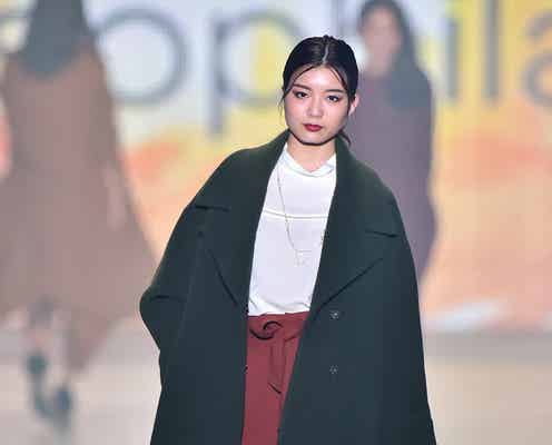 「ミス・アース」日本代表・蜂谷晏海、マニッシュコーデでクールなランウェイ<関コレ2016A/W>