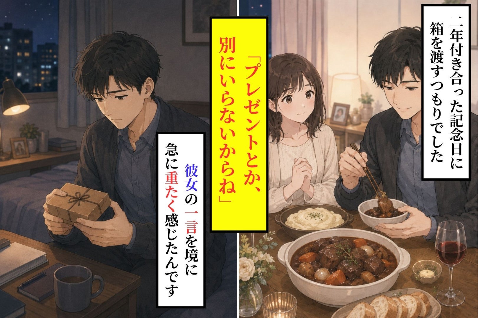 「プレゼントとか、別にいらないからね」その一言で、俺はポケットの箱を出せなかった