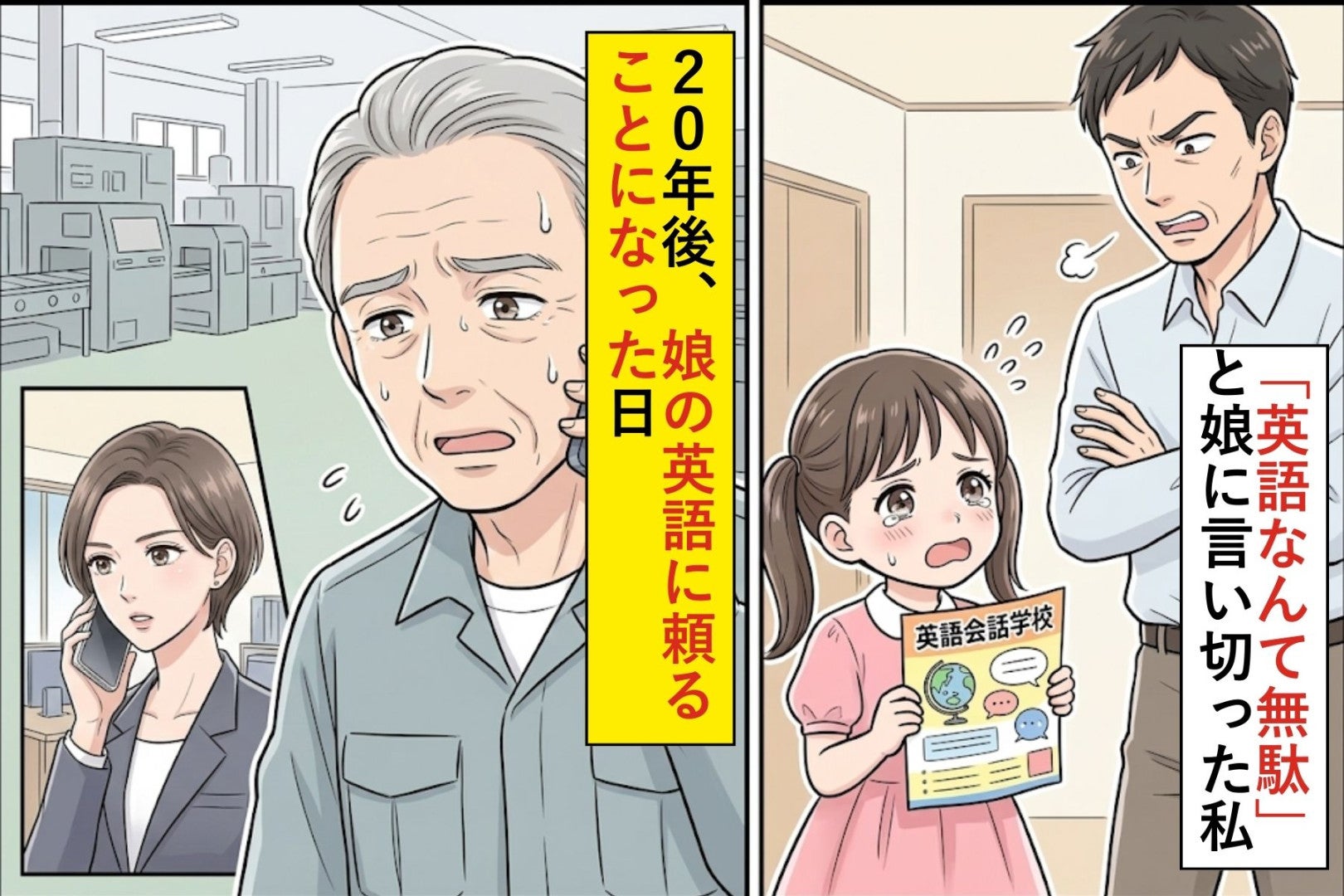 「英語なんて無駄」と娘に言い切った私→20年後、娘の英語に頼ることになった日