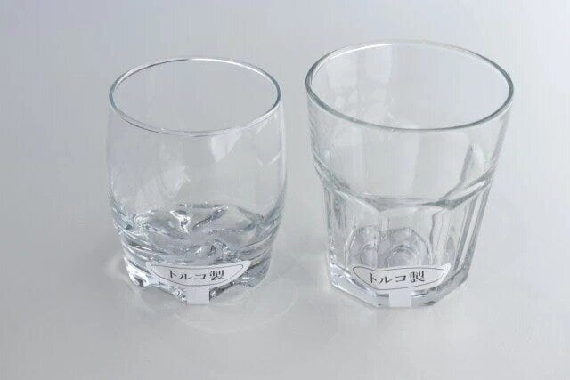 ダイソー　底捻りグラス290mL　オールドグラス（バロック、約305mL）