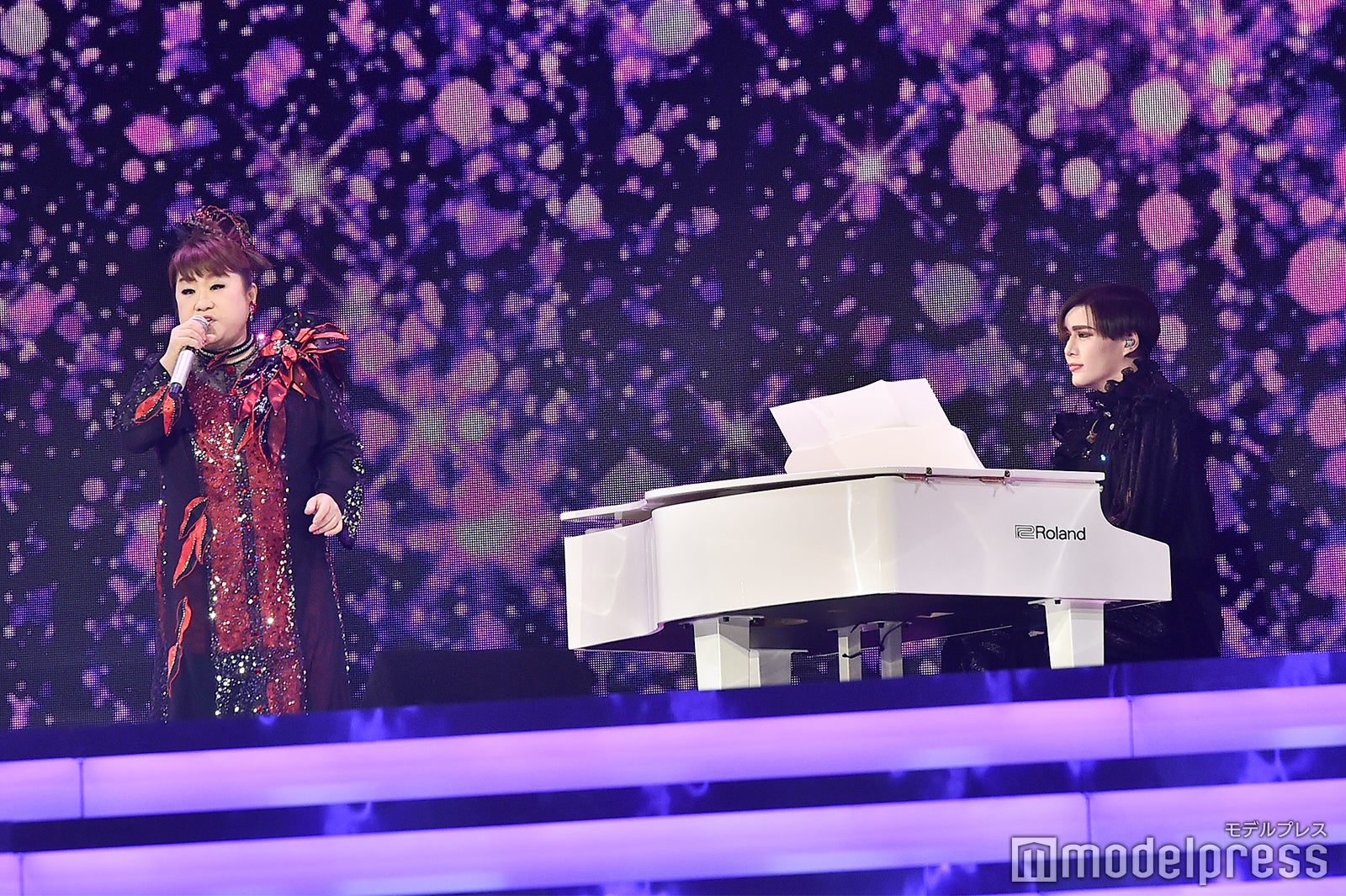 天童よしみとMatt／31日のリハーサル時に撮影 （C）モデルプレス