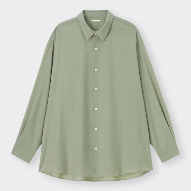 GU　メンズアイテム　ユニセックス　オーバーサイズシャツ