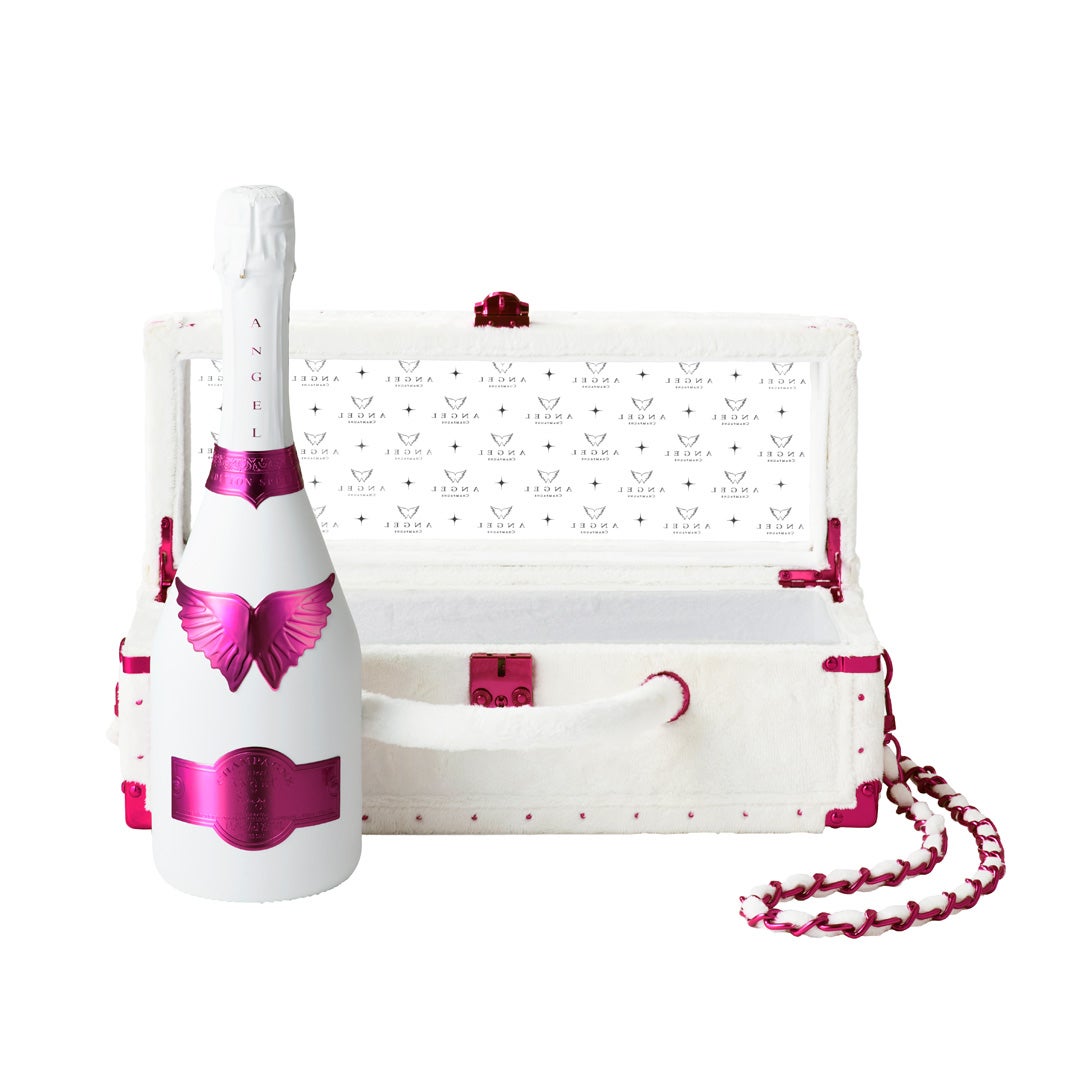 ANGEL CHAMPAGNE NV Brut Rose White -VALENTINE EDITION- Fur Type