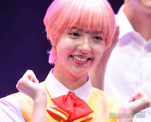 乃木坂46和田まあや、ピンクショートヘア姿披露「全集中して」ゲネプロ挑む<ハイスクール!奇面組3>