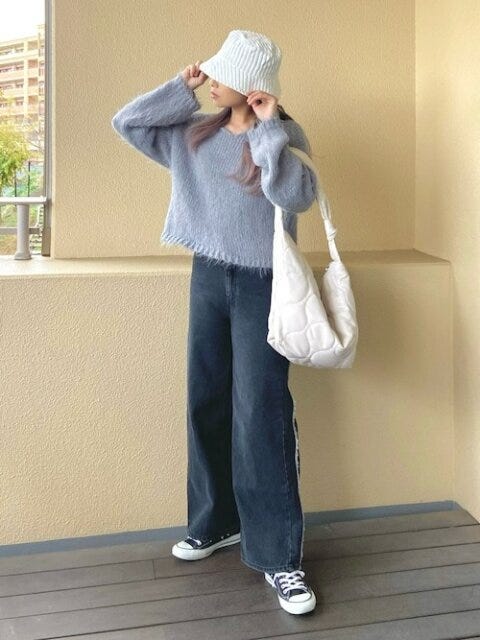冬のデニムコーデ