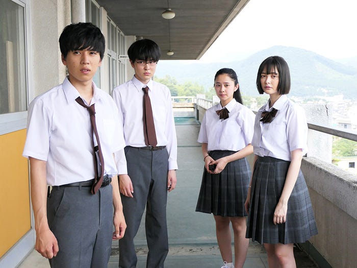 「受験ゾンビ」(左から)坂東龍汰、望月歩、堀田真由、玉城ティナ(C)フジテレビ