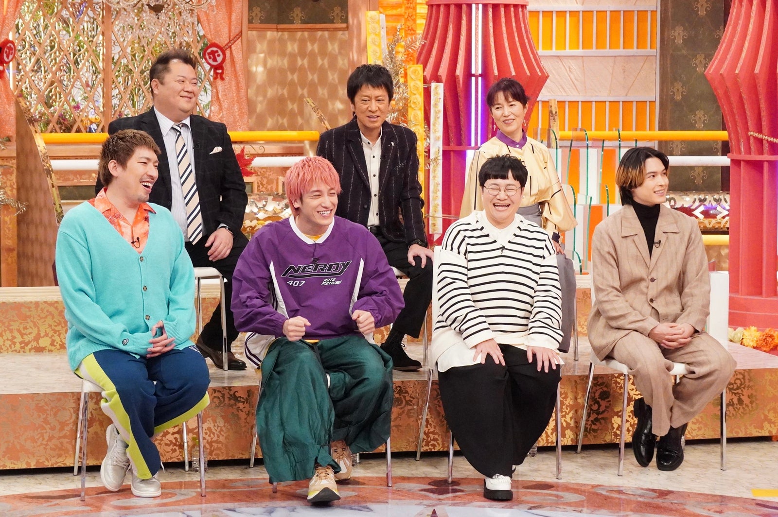 （上段左から）小杉竜一、吉田敬、磯野貴理子（下段左から）りんたろー。、兼近大樹、近藤春菜、松村北斗（C）フジテレビ