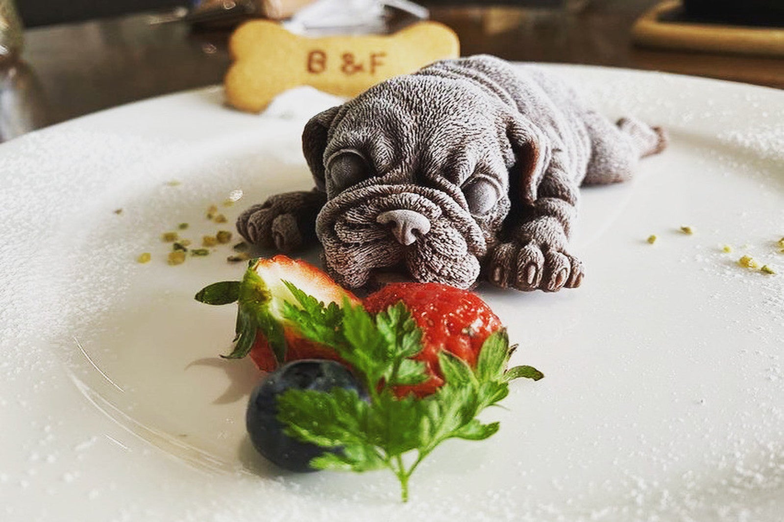 食べるのがもったいない！ブルドッグのアイスクリーム（提供画像）