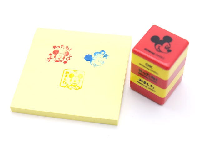 ダイソー　3段式スタンプ（ミッキーマウス）　使用例