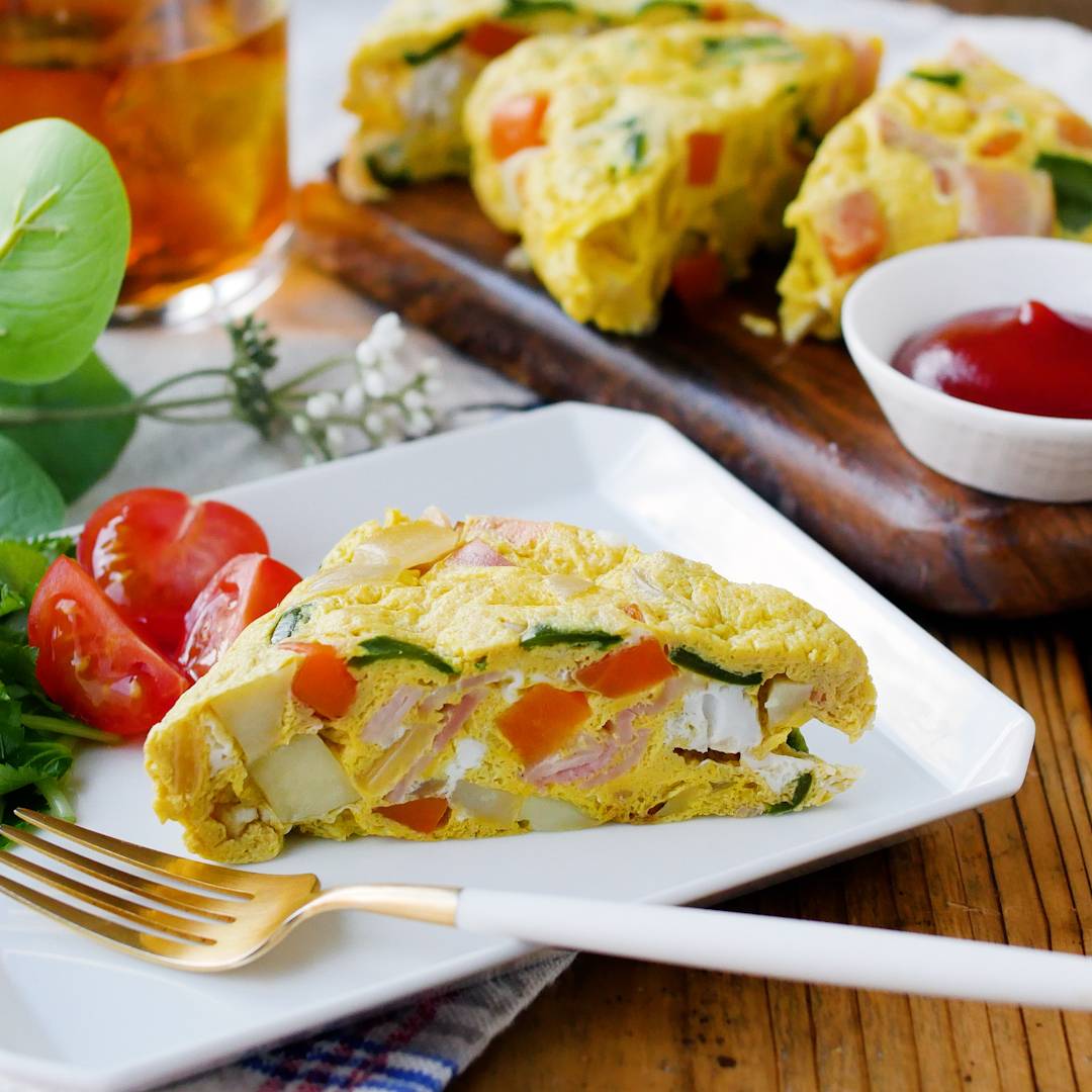 レンジで完結!野菜オムレツ