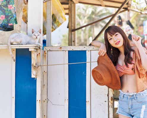 SKE48高柳明音、水着で美くびれあらわ