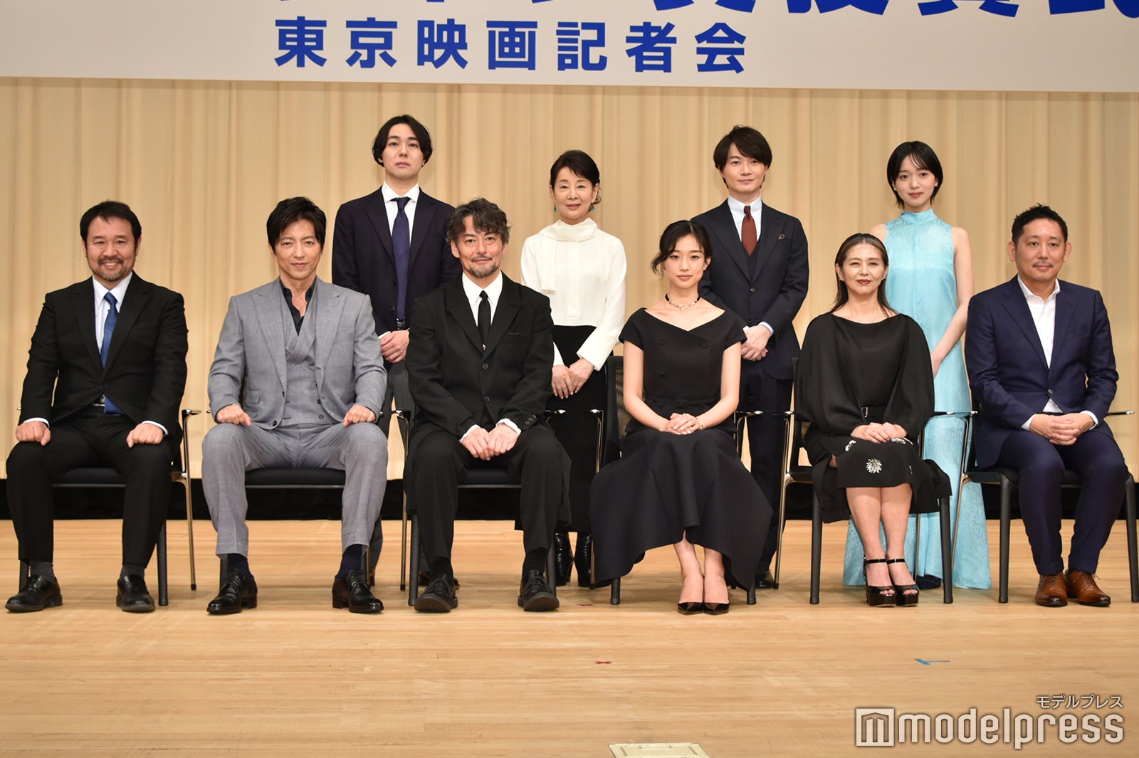 （前列左から）安田淳一監督、大沢たかお、山口馬木也、河合優実、小泉今日子、入江悠監督（後列左から）冨岡考仁氏、吉永小百合、神木隆之介、早瀬憩（C）モデルプレス