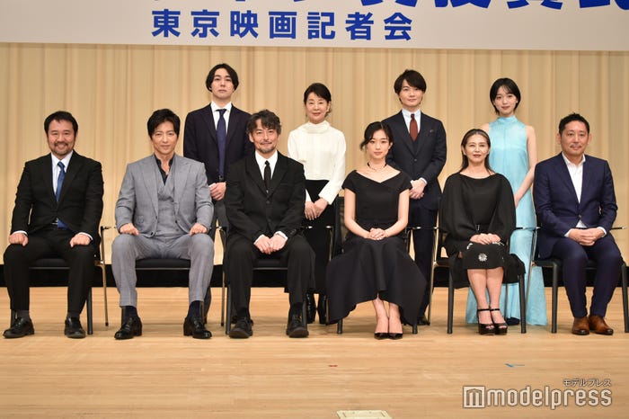 (前列左から)安田淳一監督、大沢たかお、山口馬木也、河合優実、小泉今日子、入江悠監督(後列左から)冨岡考仁氏、吉永小百合、神木隆之介、早瀬憩(C)モデルプレス