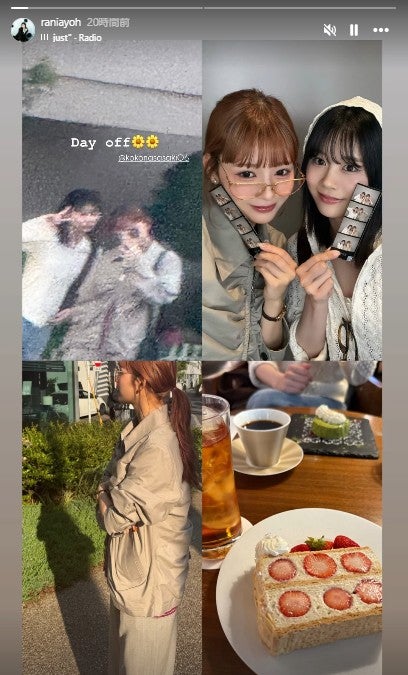 石井蘭Instagramストーリーズより