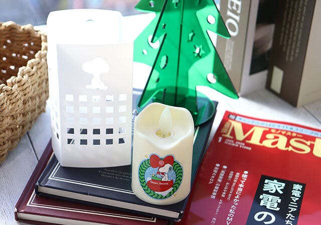 宝島社雑誌付録モノマスター2026年1月号のスヌーピーデザインのゆらゆらキャンドルライト1