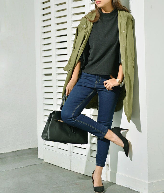 スタンドカラーのミリタリーコート「coca」5,190円（税込）／画像提供：coca