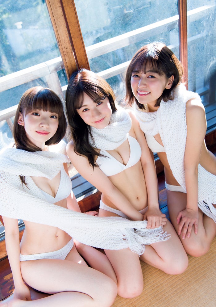 Ngt48中村歩加 加藤美南 荻野由佳 美バストチラリ純白ビキニ披露 モデルプレス