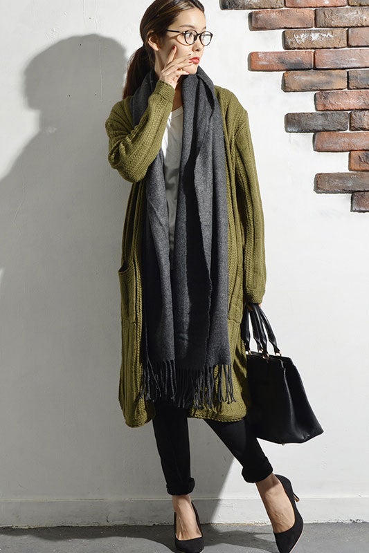 やわらかケーブルロングカーディガン「coca」3,490円（税込）／画像提供：coca