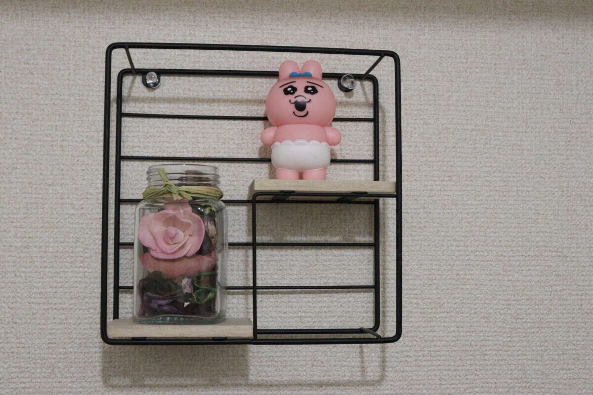 ダイソーのガラスポプリ（ラベンダー）を飾る